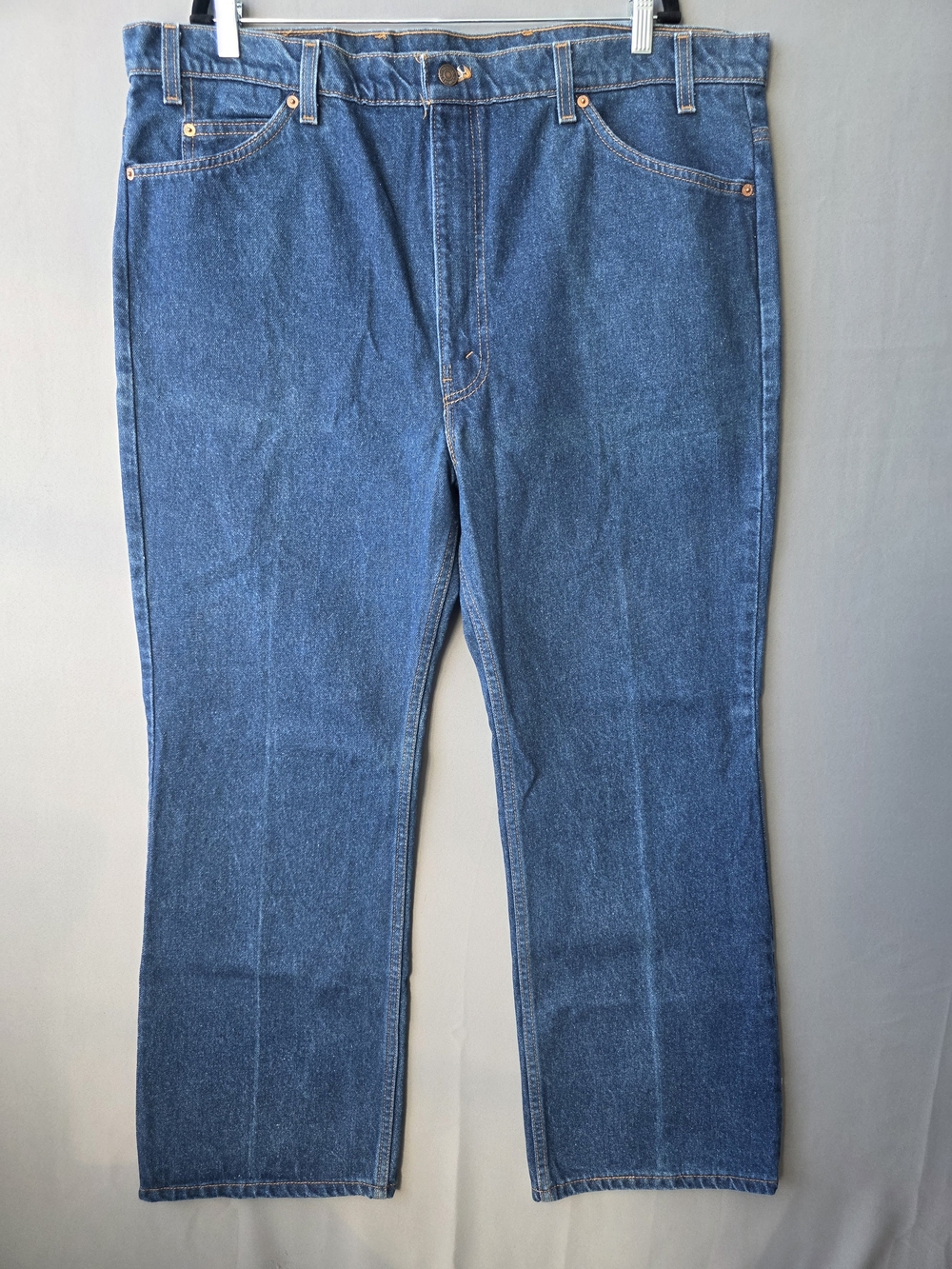 Vintage Levi’s 517 Orange Tab Jeans 44x30 Made USA Bootcut Denim Talon Era